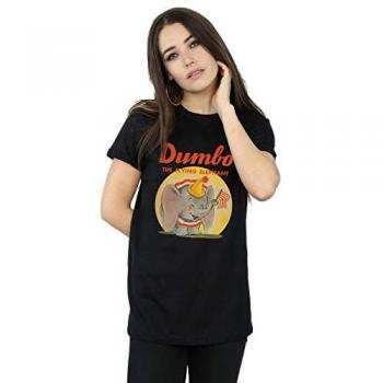 Black Disney Dumbo Elephant Boyfriend Top