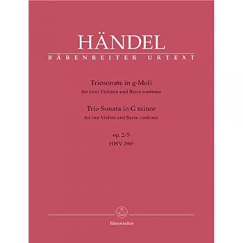 Haendel Georg Friedrich  Sonate En Trio Op.2/5 Hwv390A Sol Min.