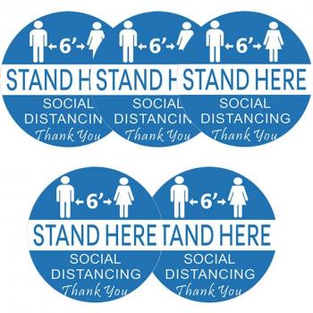 5 Pack of Social Distancing Arrow Signs