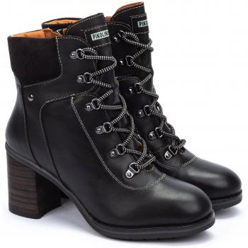 Pikolinos Pompeya W7S-N8851 Women's Leather Ankle Boots with Fur Lining