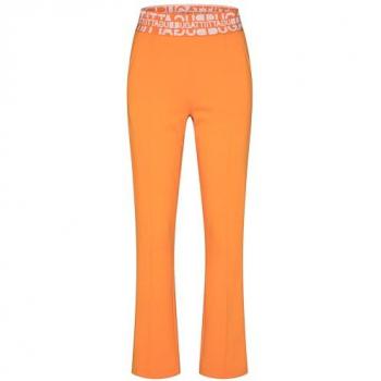 Damen Freizeithose in orange mit Bügelfalte, Größe XXL