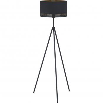 EGLO Stehleuchte Esteperra, Dreibein, schwarz/gold