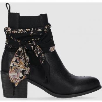 CHIKA10 Botines Piel Vegana Tacon medio