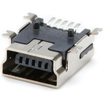 10-Pack Mini USB Type B 5-Pin Female Socket Horizontal DIP Jack