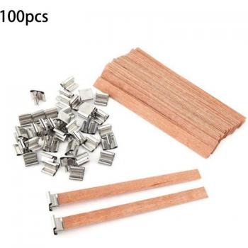 Candle Making Supplies: 100 Pcs Wood Wicks