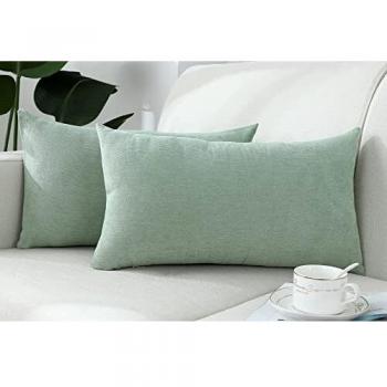 Rivestimento Cuscino 30x50 cm – Verde Chiaro, Cerniera Invisibile
