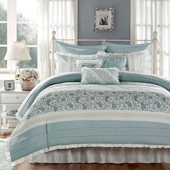 Aqua Blue 9-Piece Duvet Cover Set