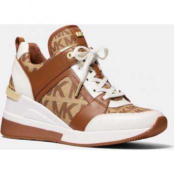 Zapatillas de cuña Michael Kors Georgie estampadas en marrón