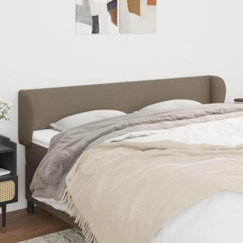 Kopfteil mit Ohren 183x23x78/88 cm Taupe