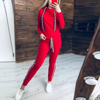 Kapuzen Sweatshirt und Jogger Set für Damen