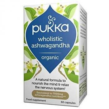 Natural Stress Relief Capsules: Pukka Ashwagandha 60-Pack