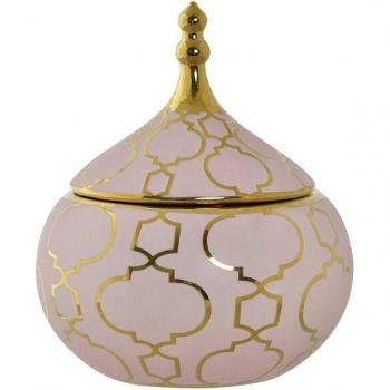 Portagioie Porcellana Rosa 14x14x17 cm