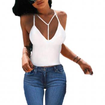 Gemini_mall® Women Summer Tank Bustier Bra Vest Crop Top Bralette Blouse Cami (XL, Blue)