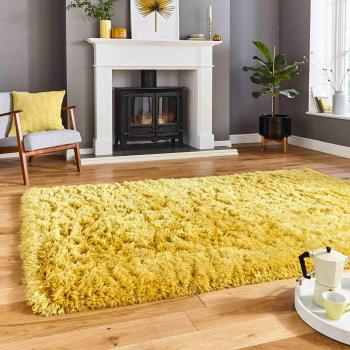 Super Soft Yellow Shaggy Rug