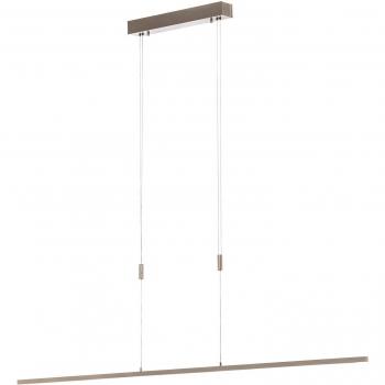 Quitani LED-Designpendelleuchte Tolu, nickel, 138 cm