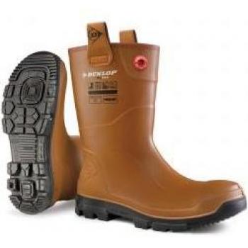 Dunlop Purofort Rigpro Full Safety Fur Lined Tan 13