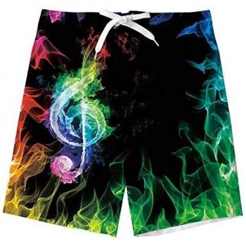 VeloceAsciuga Hooded Shorts Spiaggia Stampati Bagno Hawaiano Mesh 14-16
