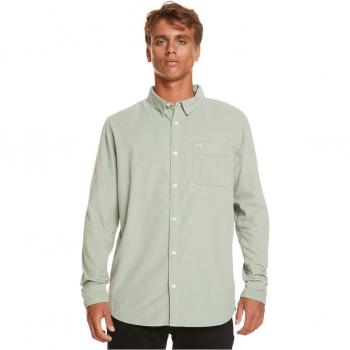 Quiksilver Men's Smoke Trail Long Sleeve Apparel – Iceberg Green