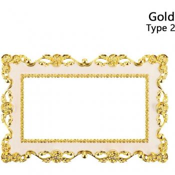 Gold/Silver Rose Edge Wall Sticker Switch Frame