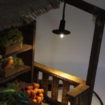 Luminaires de Campagne Accrochés 2,5x2cm avec Lampe 12V pour Préparation de Crèche