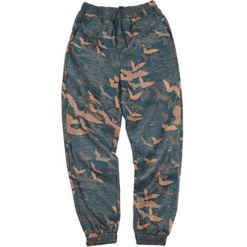 Pantalones hip-hop con estampado de grulla para hombre