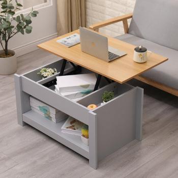 HMD Grey Coffee Table with Storage Shelf