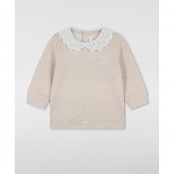 Sweat Chloé enfant broderie beige – 12 mois