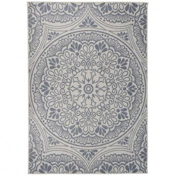 Tapis extérieur en tissu tissé plat, 160x230 cm, couleur bleue – Protection contre les UV – Ref. 340832