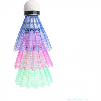 3pcs Light Up Plastic Badminton Shuttlecocks