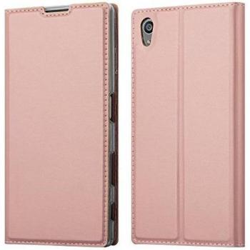 Carcasa Funda Libro Sony Xperia Z5 Oro Rosa con Función de Soporte
