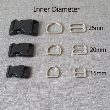 Hebilla de collar de perro con anillo D y hebilla deslizante