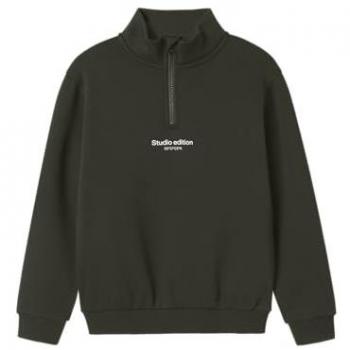 Sudadera 'NKMBrody' oliva y blanco de NAME IT