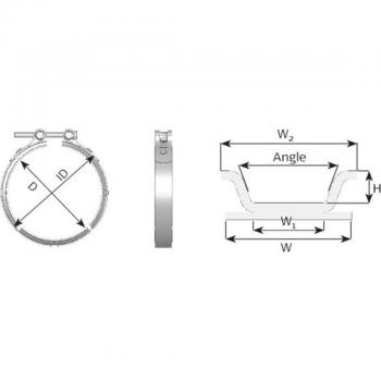 Échappement DINEX 68858 – Collier de serrage