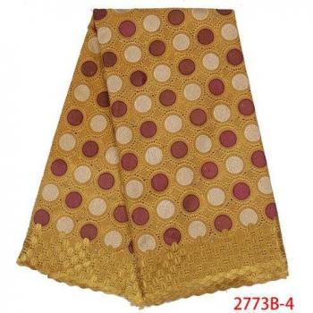 Broderie Dorée en Tissu Sèche Africain