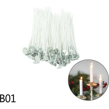 Mechas Velador “EcoFlame” – 9/15/20 cm, 100 unid. por lote