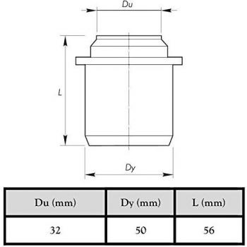 Compact Sewer Pipe Reducer 50mm/32mm – Installation Set