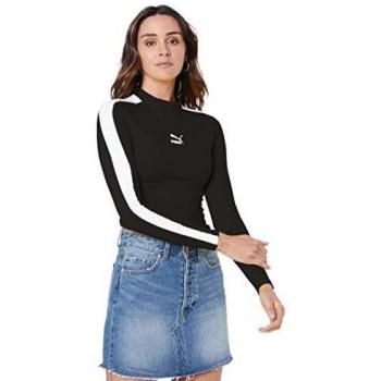 PUMA Classics LS Femme Top Cropped Noir – Small