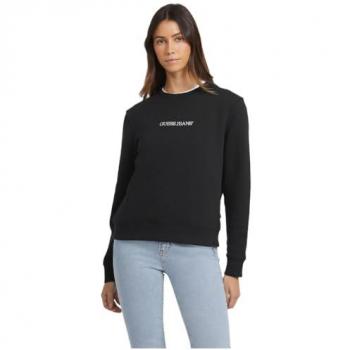 Sudadera Guess W4YQ10 manga larga estilo urbano negro
