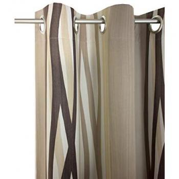 Wirth Brooklyn Vorhang (1 Stück) – Braun, 145 × 245 cm, Polyester
