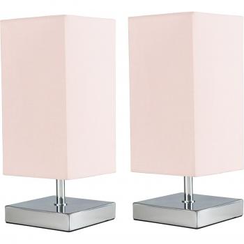 Stylish Pair of Chrome Touch Lamps
