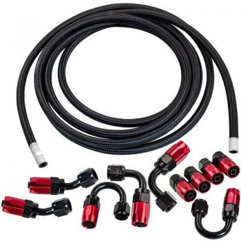 BFO AN-6 16FT Nylon Braided Fuel Line Kit