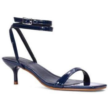 Nikita Low Kitten Heel Sandal, Strappy Design – Navy
