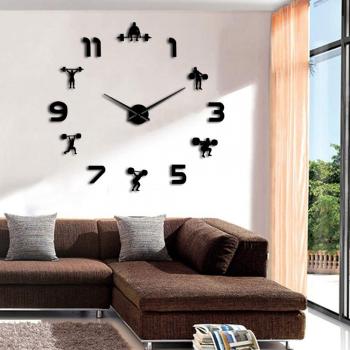 Reloj de pared adhesivo para decoración de gimnasio