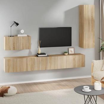 TORANA TV-Schrank-Set aus Holzwerkstoff Sonoma-Eiche