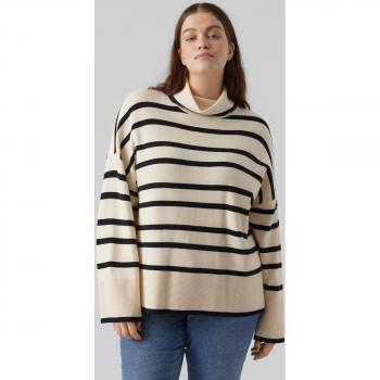 Maglione Saba Birch Vero Moda Curve a Righe Nere 46-48
