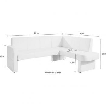 Eckbank „Umag“ HOME AFFAIRE – 210 × 60 cm, 100% Microfaser