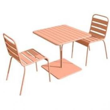 Salle à manger extérieure en métal