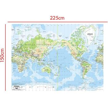 Non-Smell Mercator World Map 150x225cm Foldable