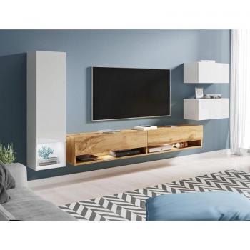 Set de mobilier d’intérieur Amadeo Bratex, LED inclus, blanc brillant