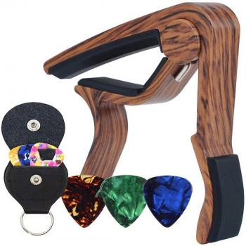 Soporte de púas con 6 accesorios para guitarra